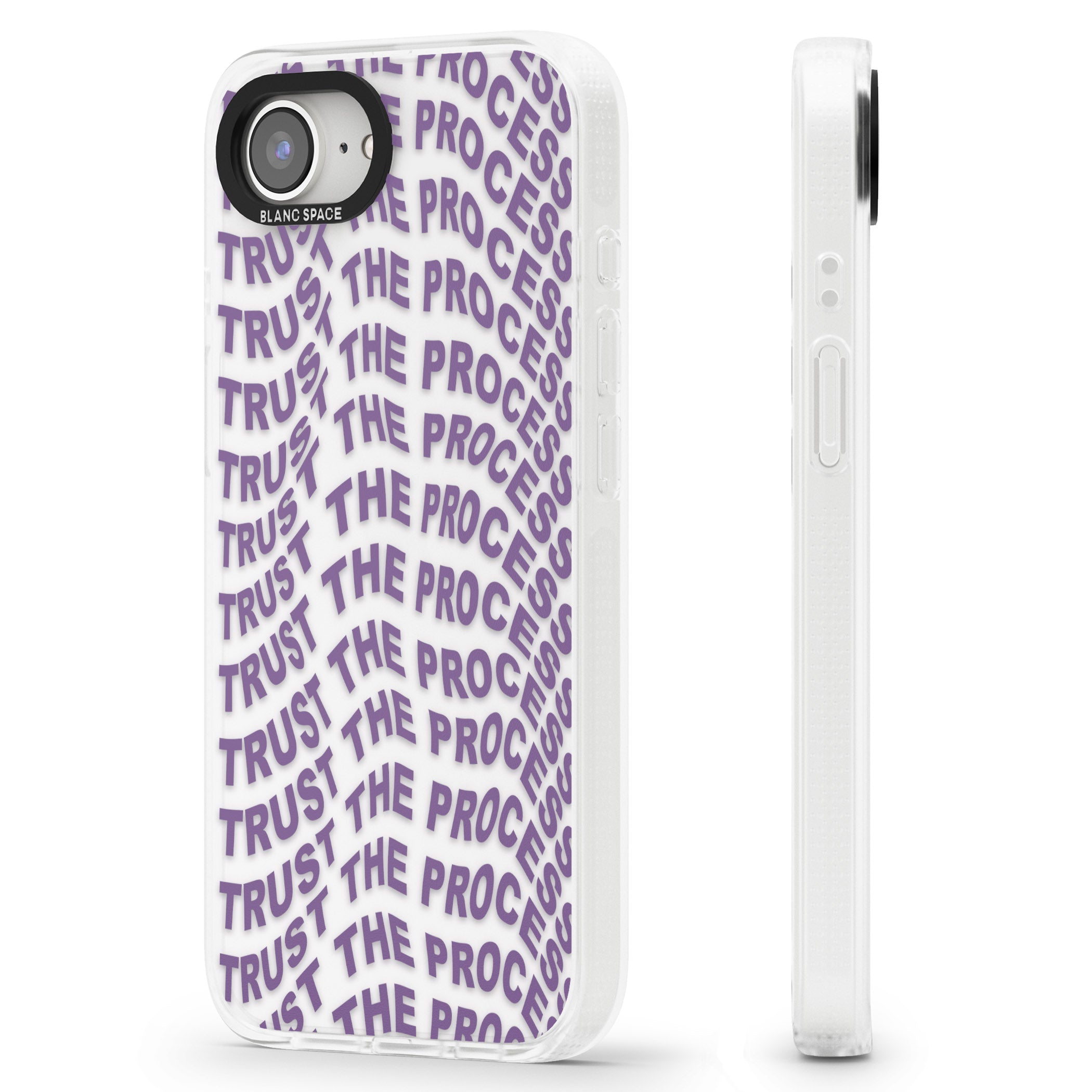Trust The Process iPhone 16e Clear Case Impact Air - Blanc Space