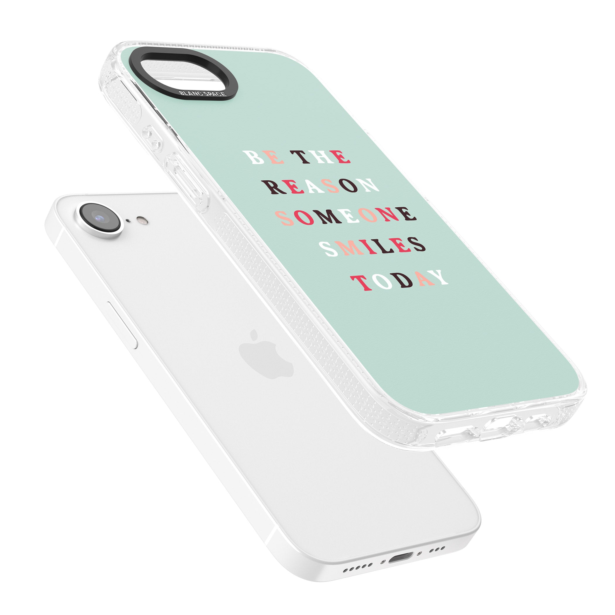 Be the reason someone smiles iPhone 16e Clear Case Impact Air - Blanc Space