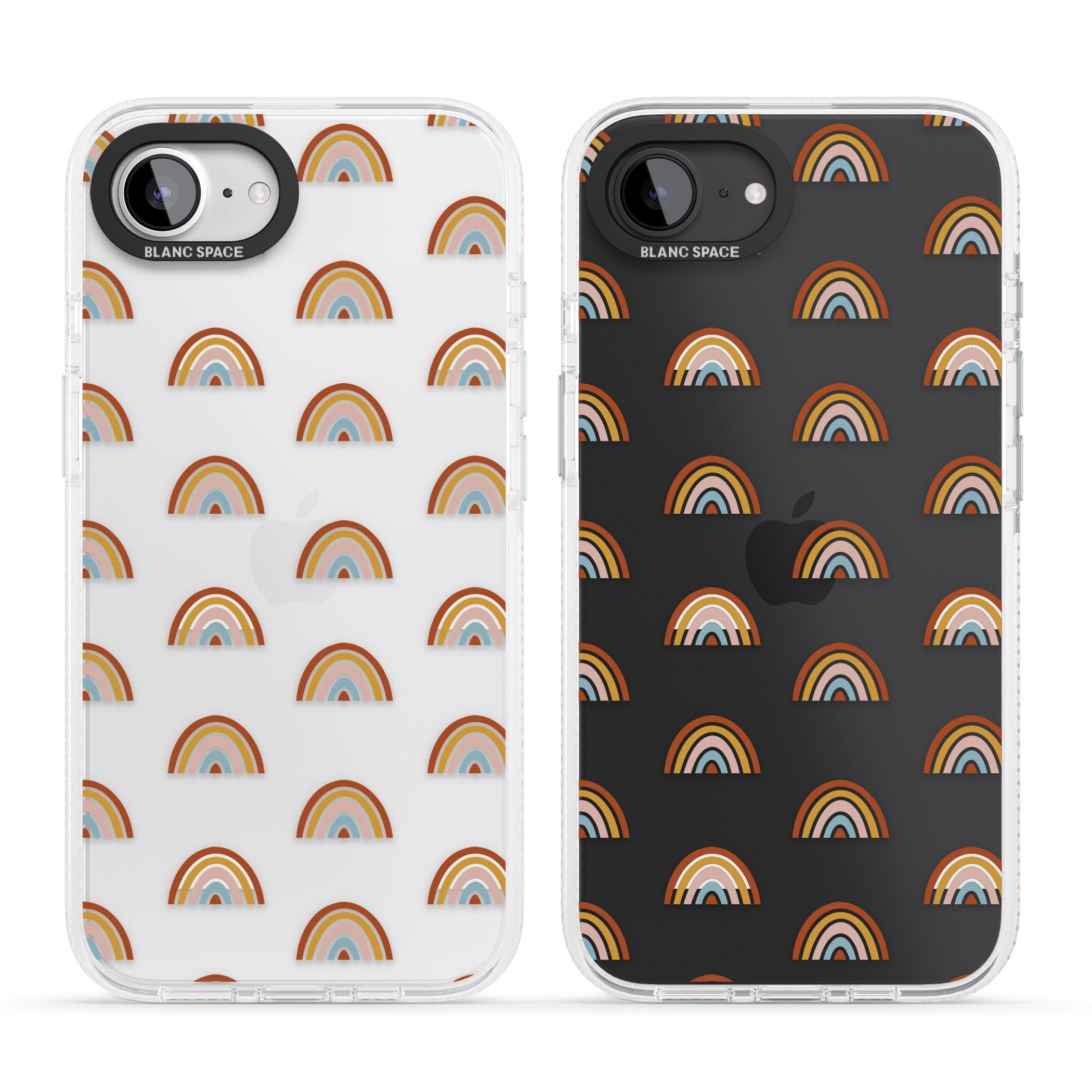 Cute Scandinavian Rainbows iPhone 16e Clear Case Impact Air - Blanc Space