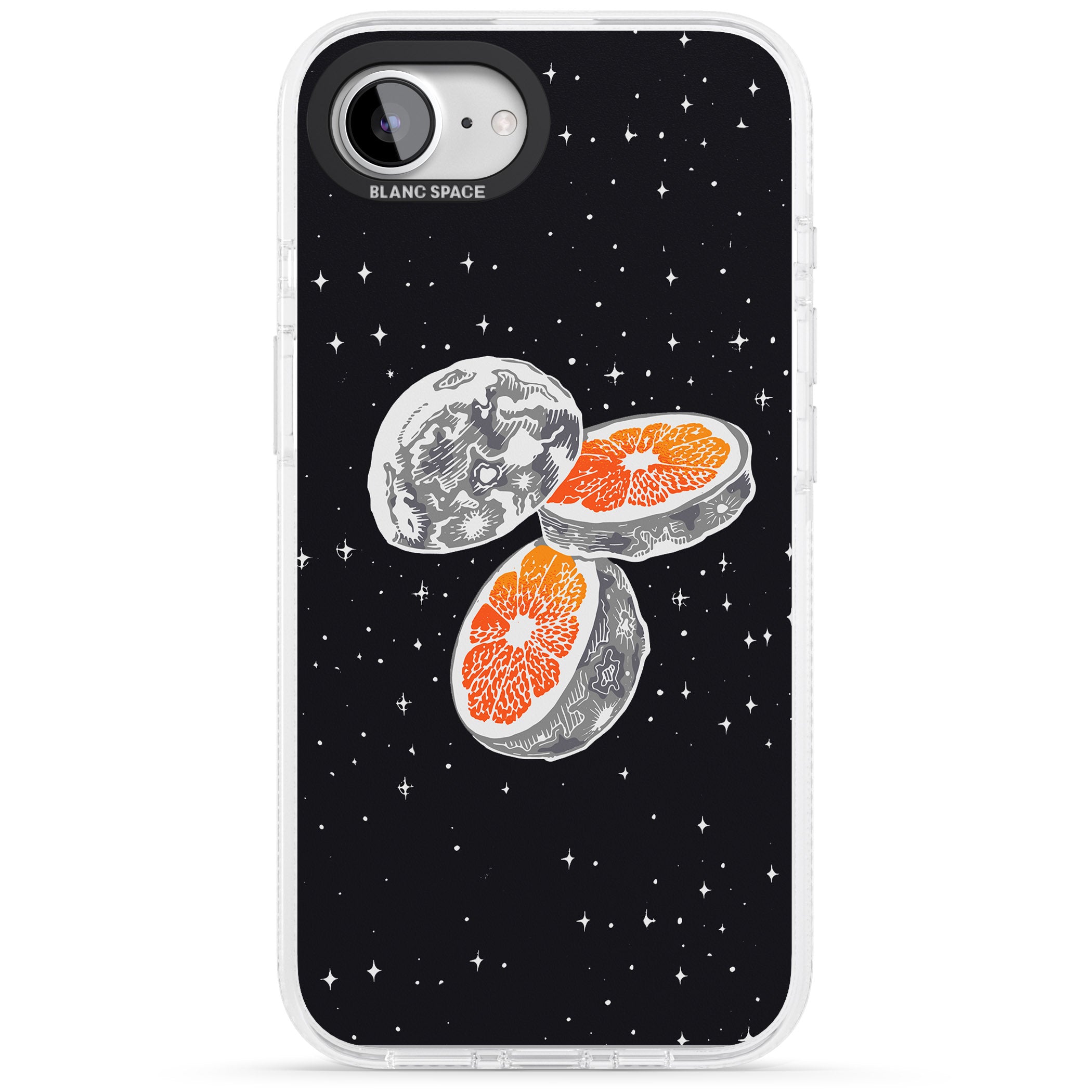 Blood Orange Moon iPhone 16e Clear Case Impact Air - Blanc Space
