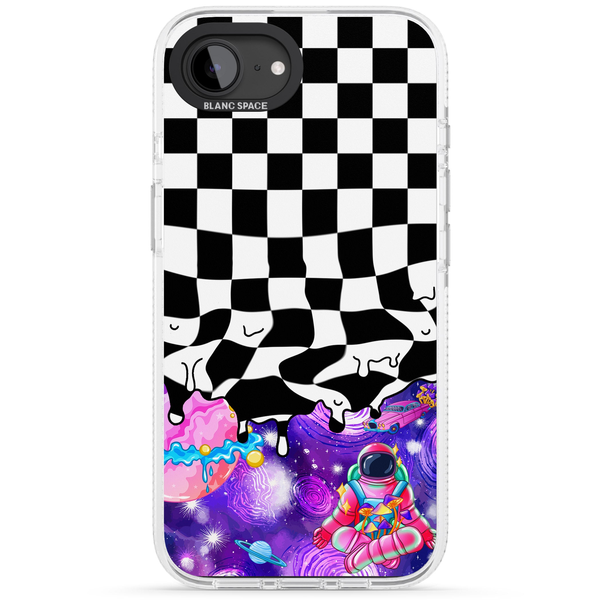 Washed Out iPhone 16e Clear Case Impact Air - Blanc Space