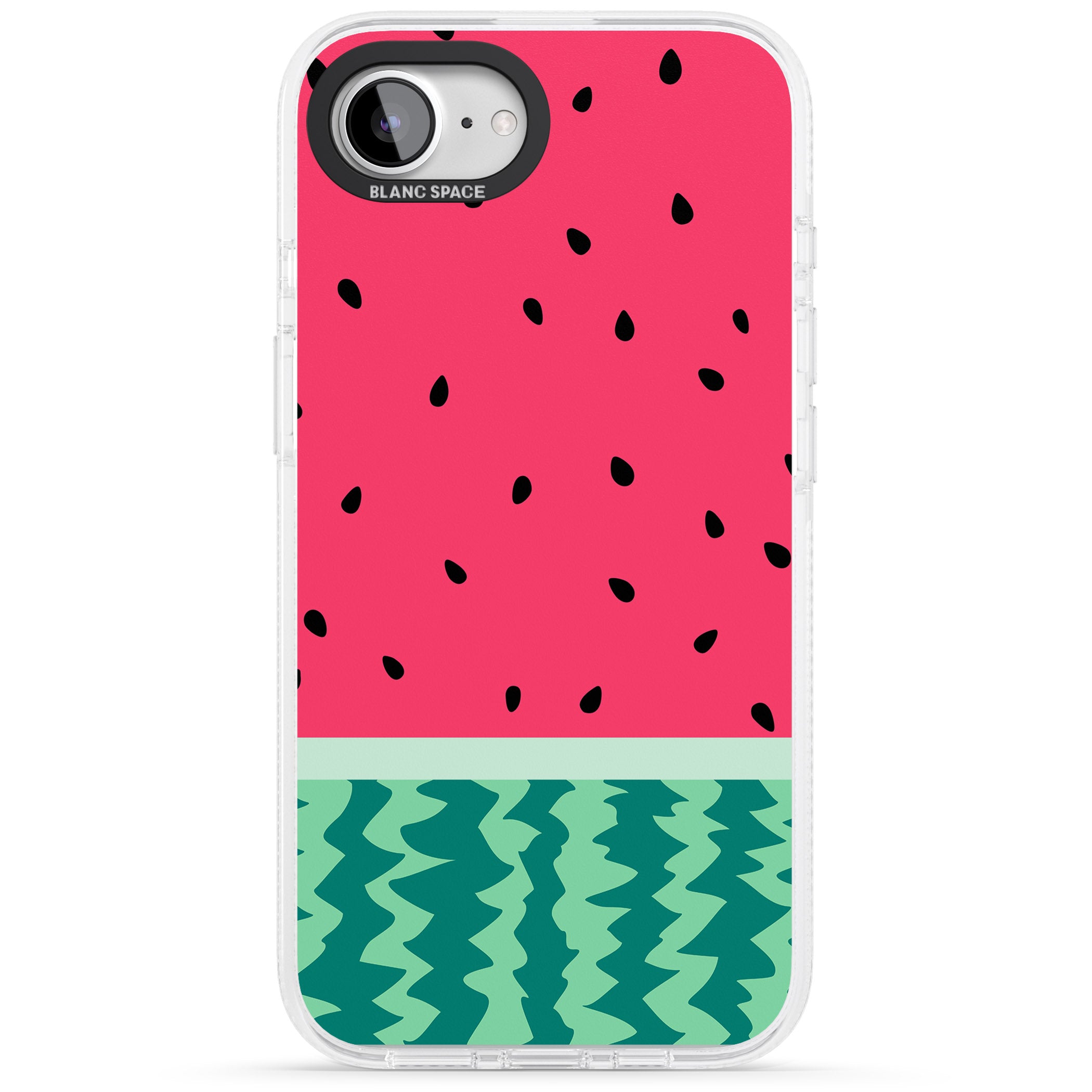 Full Watermelon Print iPhone 16e Clear Case Impact Air - Blanc Space