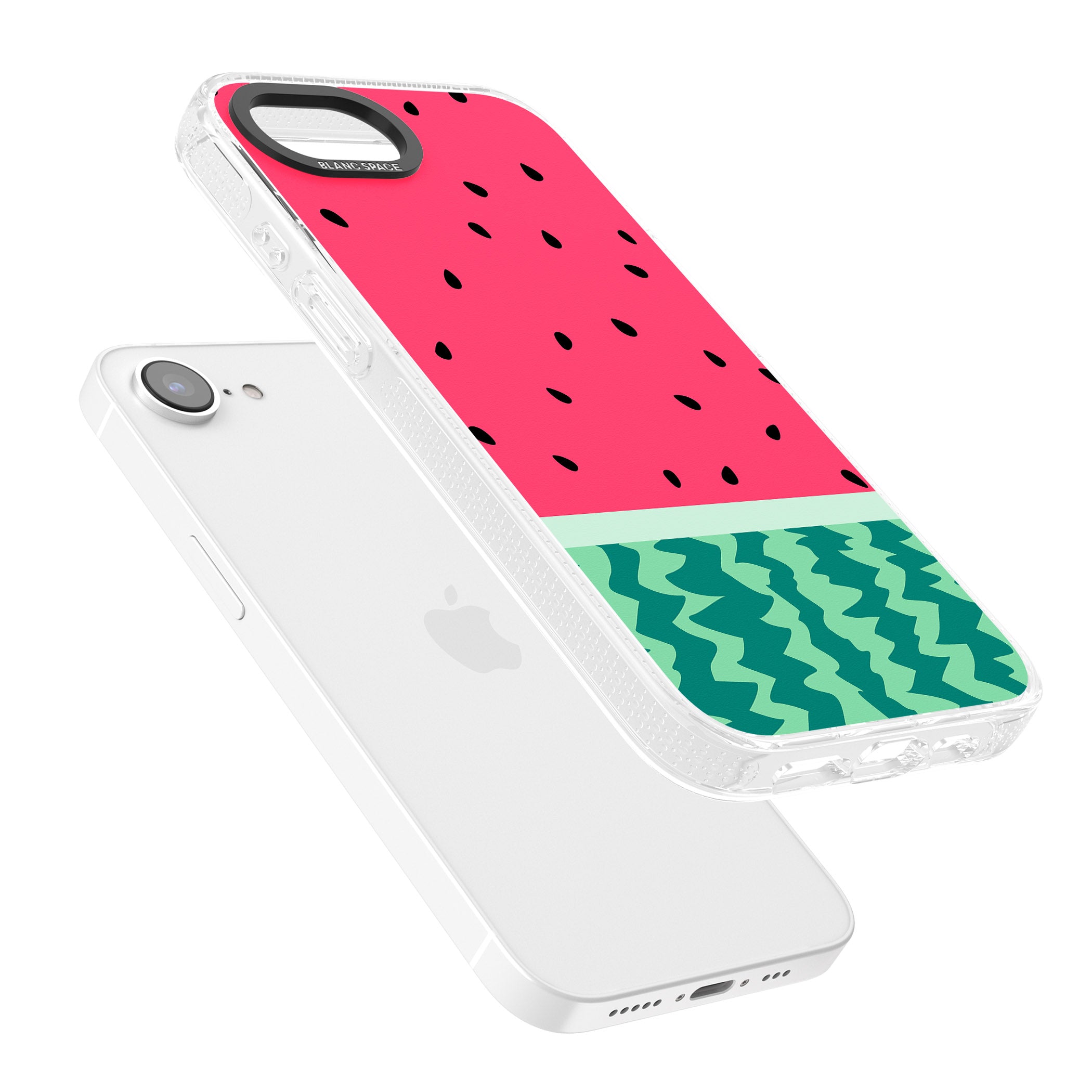 Full Watermelon Print iPhone 16e Clear Case Impact Air - Blanc Space