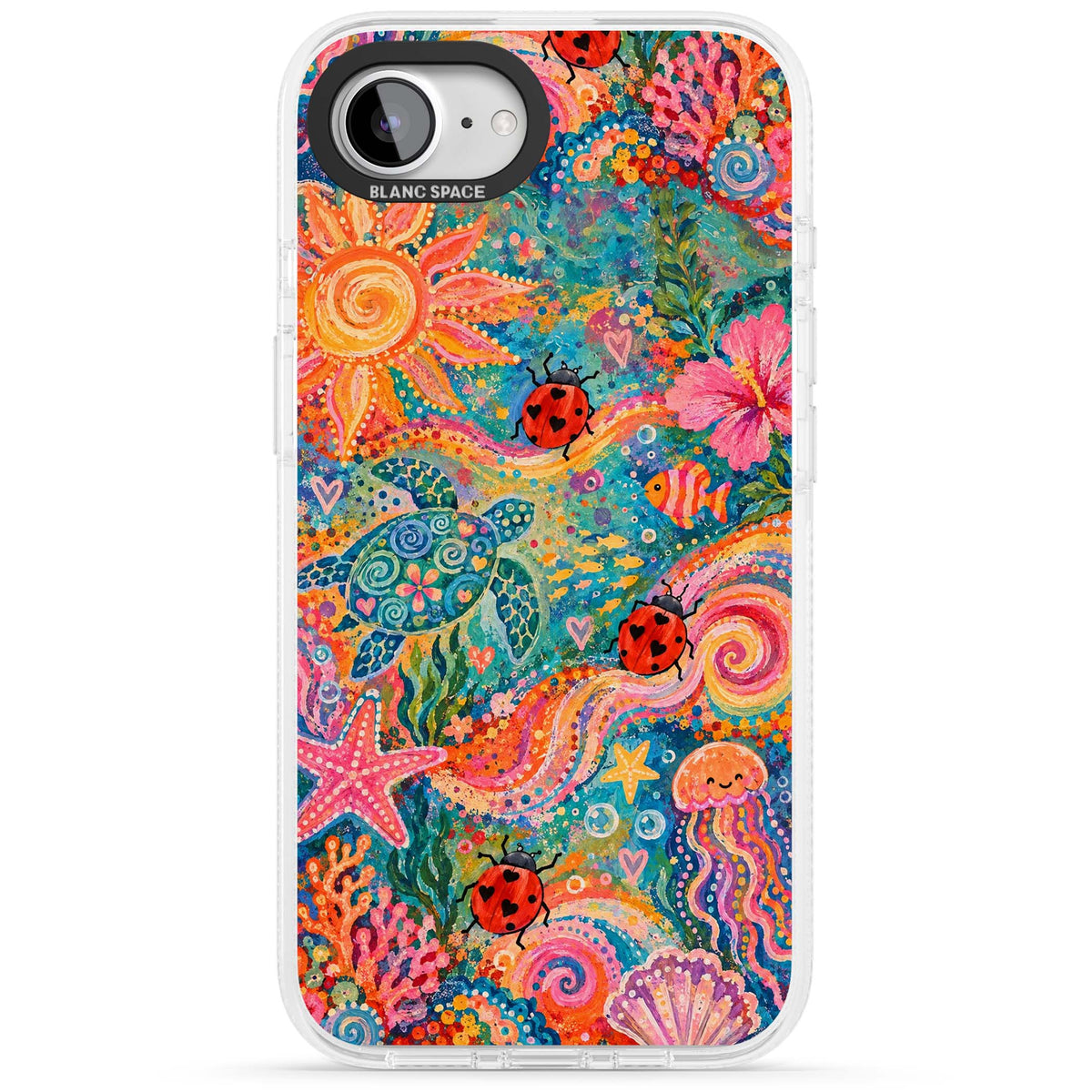 Coral Whimsy for her iPhone case | Clear Case Impact Air case for iPhone 16e, iPhone 17e