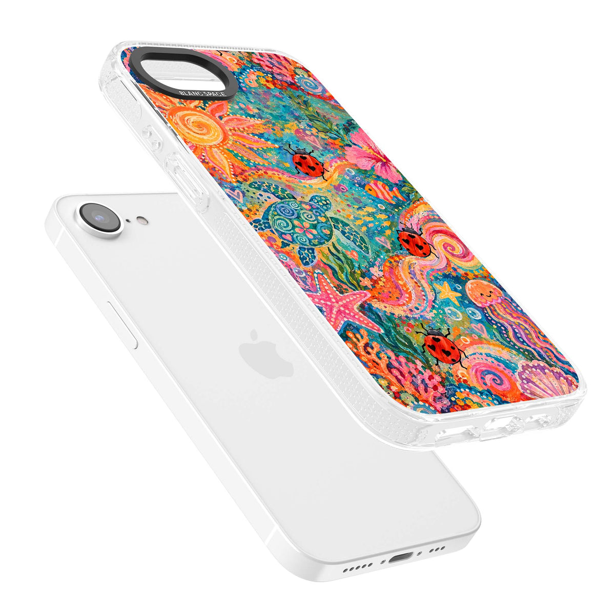 Coral Whimsy for her iPhone case | Clear Case Impact Air case for iPhone 16e, iPhone 17e