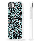Light Pink on Blue Leopard Print Pattern