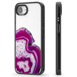 Violet & White Swirl Agate Crystal Clear Design