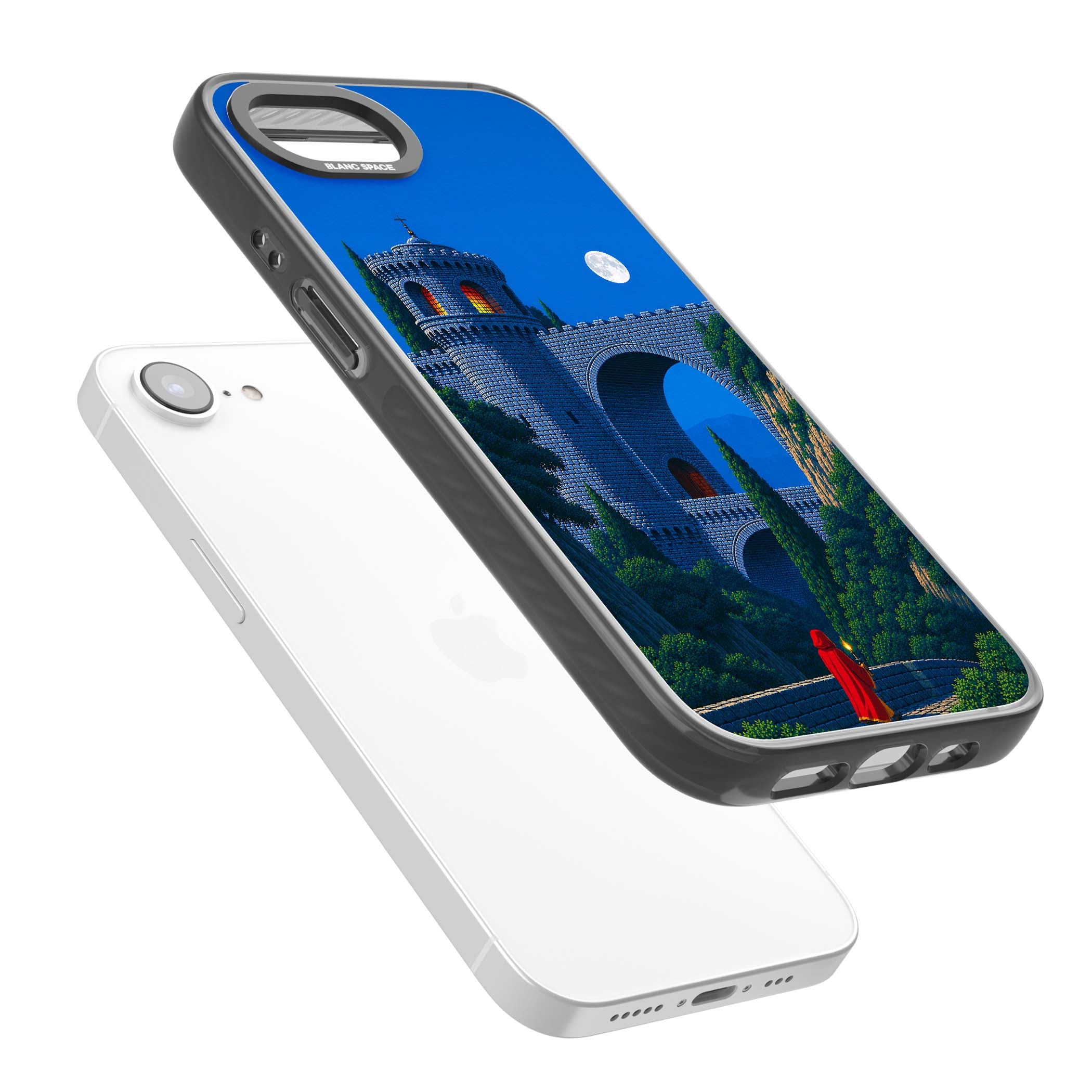 Castle Walls art iPhone case | Black Impact case for iPhone 16e, iPhone 17e