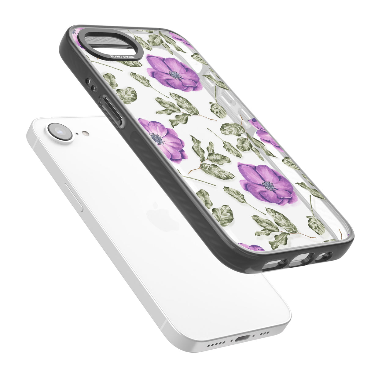 Purple Blossoms Transparent Floral