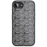 Funky Floral Patterns White on Clear