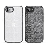Funky Floral Patterns White on Clear