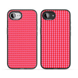 Neon Pink & Red Houndstooth Pattern