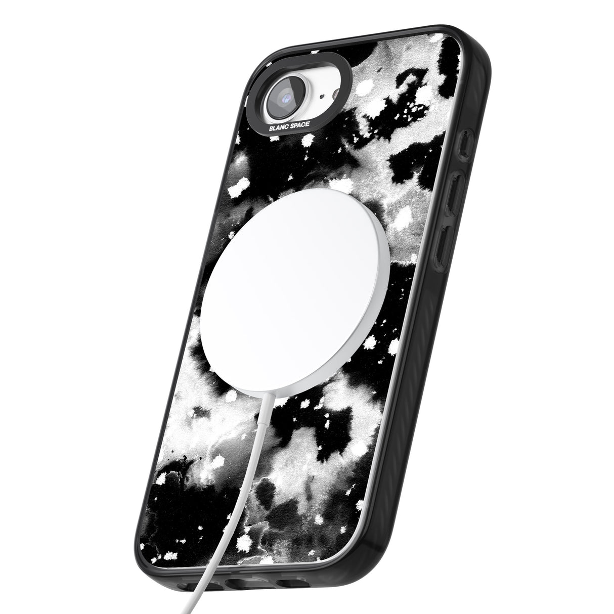 Black & White Acid Wash Tie-Dye Pattern