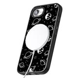 Cosmic Outer Space Design White on Black