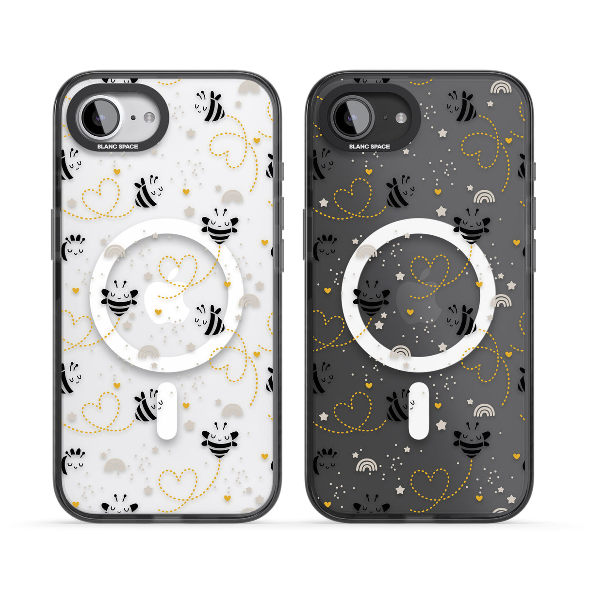 Sweet as Honey Patterns: Bees & Hearts (Clear)