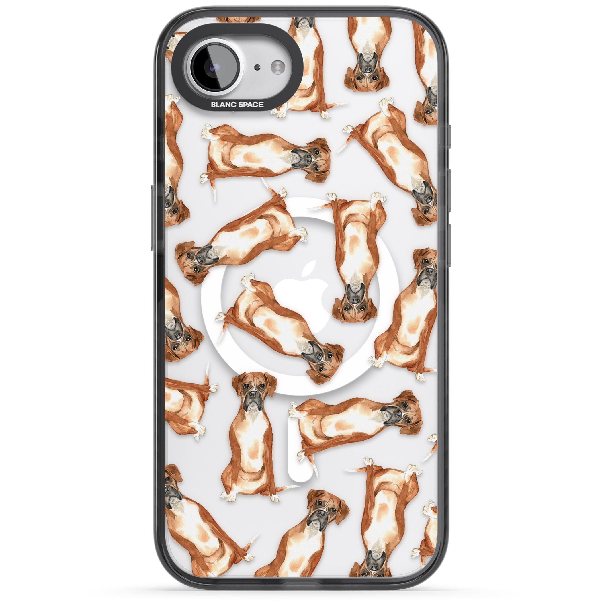 Boxer Watercolor Dog Pattern