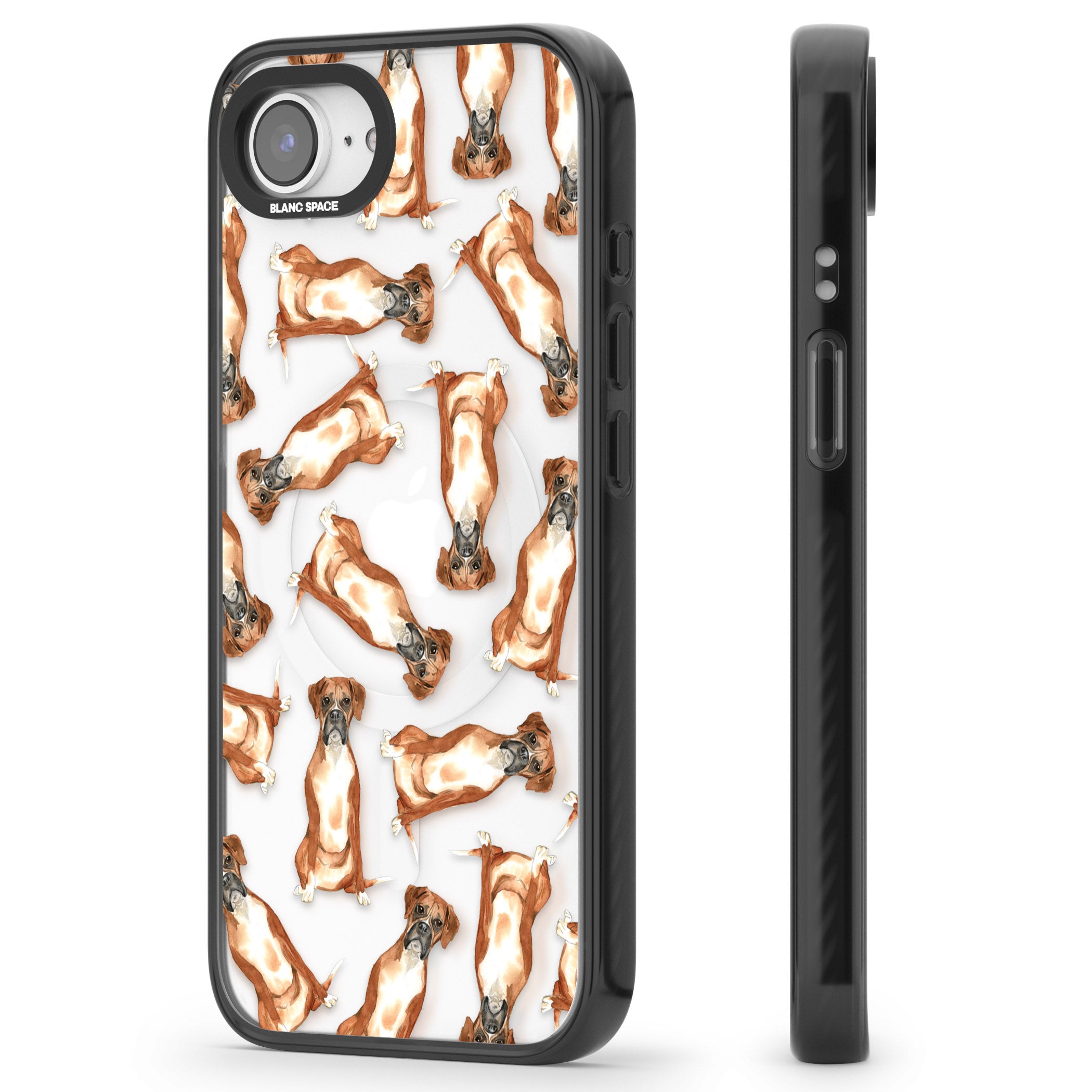 Boxer Watercolor Dog Pattern