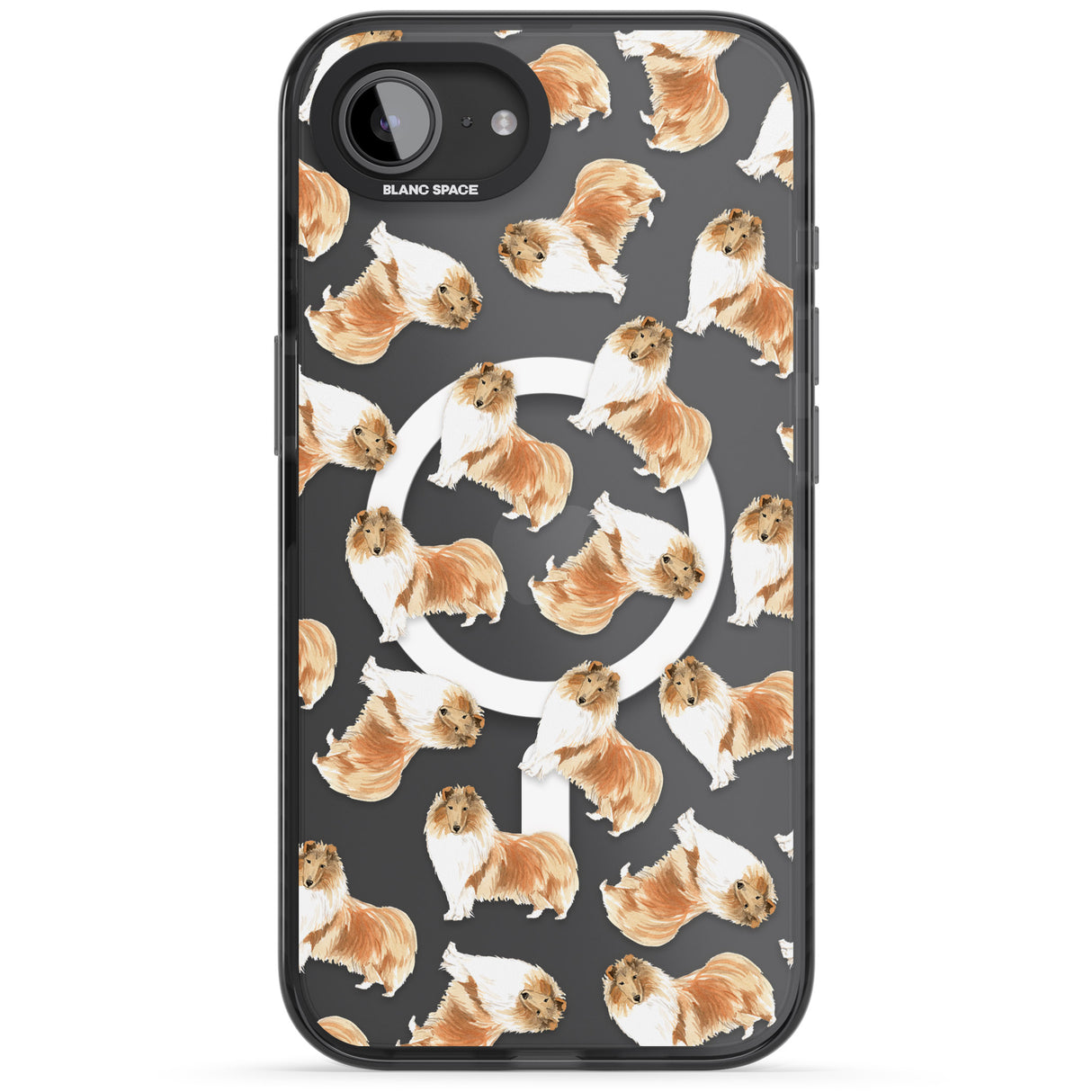 Rough Collie Watercolour Dog Pattern