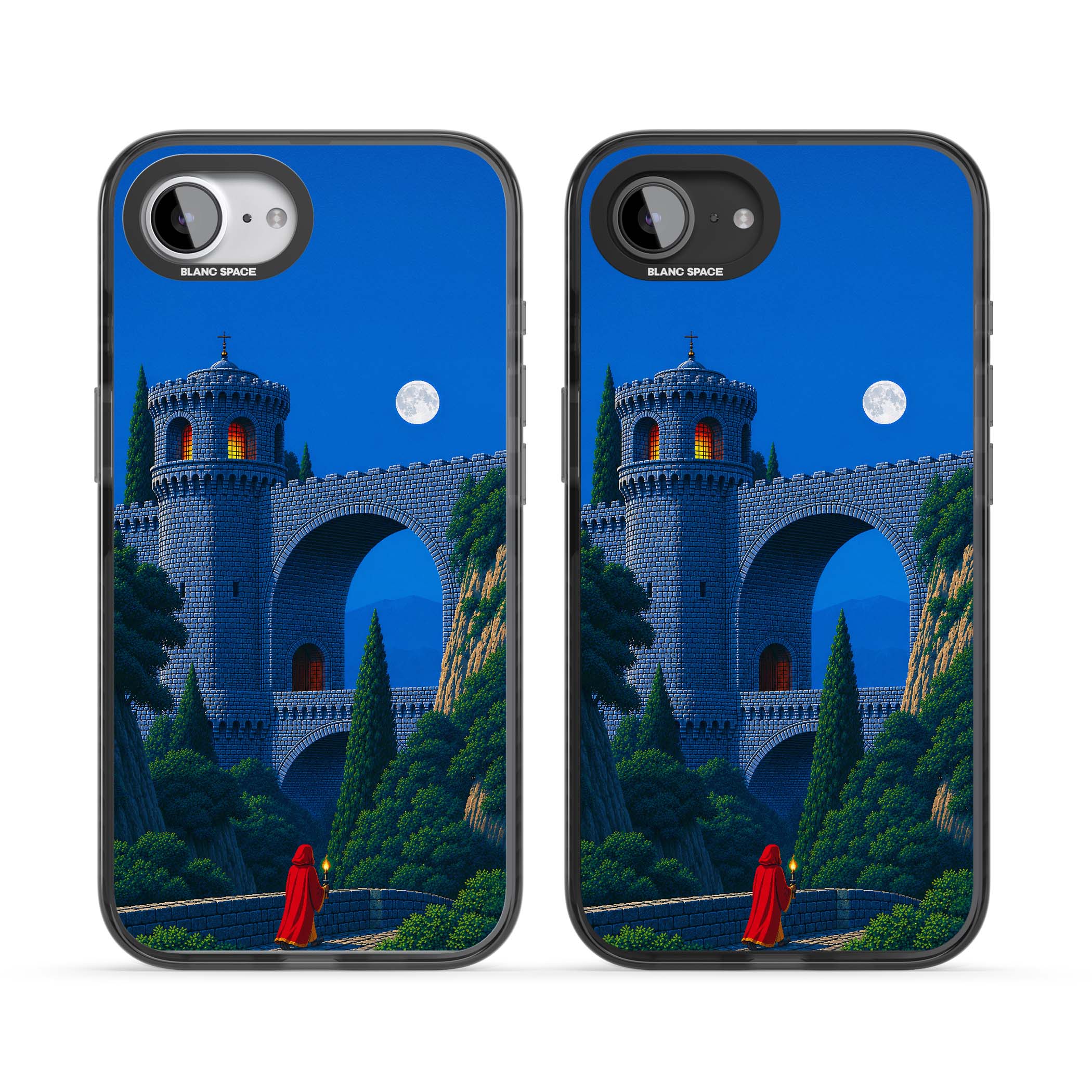 Castle Walls art iPhone case | Black Impact Magsafe case for iPhone 16e, iPhone 17e