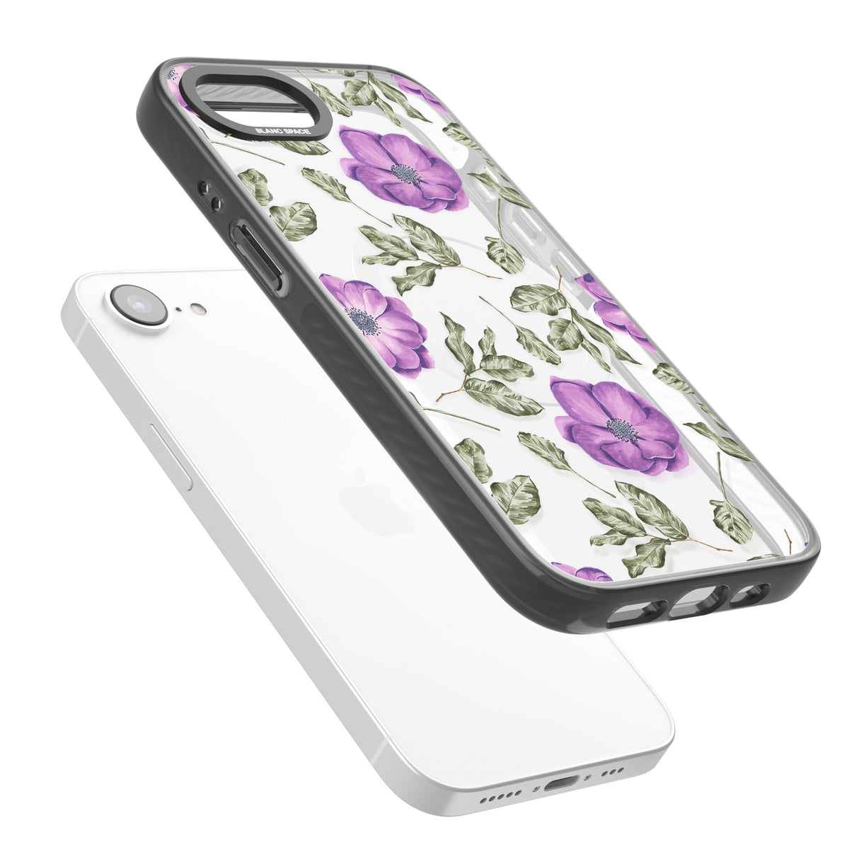 Purple Blossoms Transparent Floral