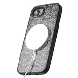 Funky Floral Patterns White on Clear