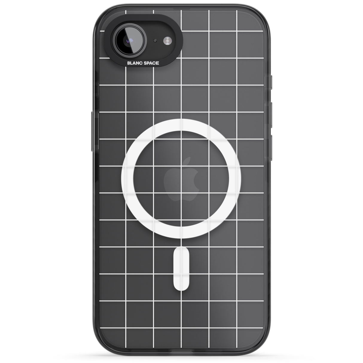 Simplistic Large Grid Pattern White (Transparent)
