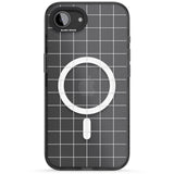 Simplistic Large Grid Pattern White (Transparent)