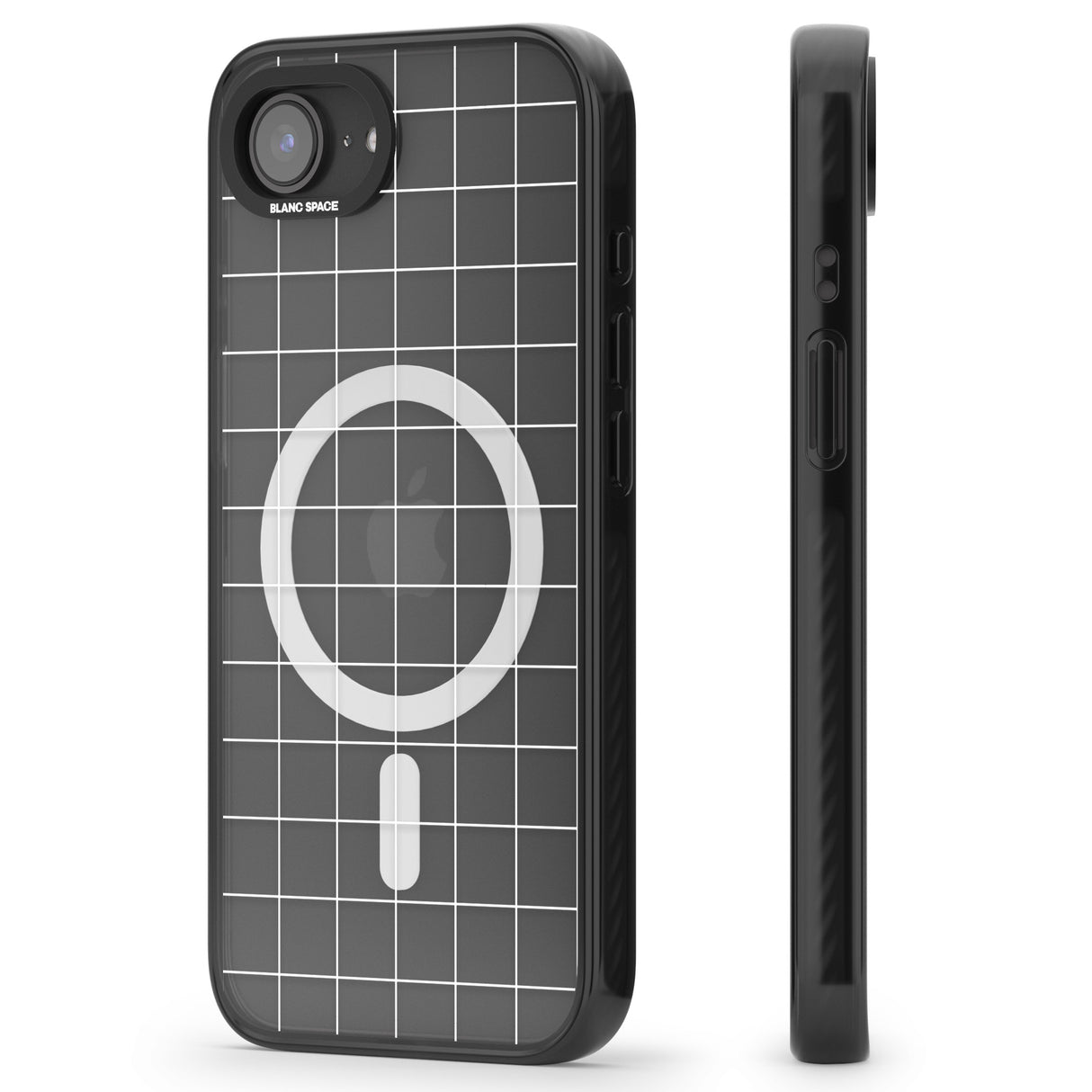 Simplistic Large Grid Pattern White (Transparent)