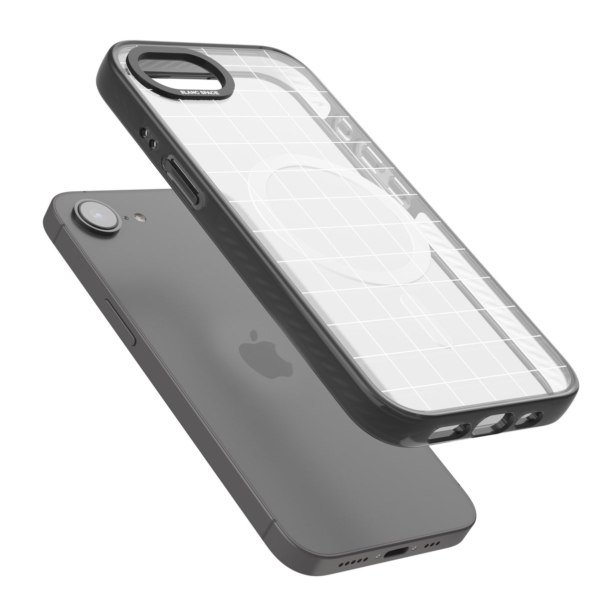 Simplistic Large Grid Pattern White (Transparent)