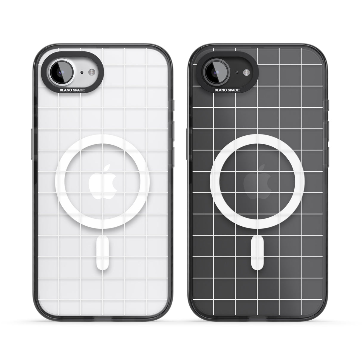 Simplistic Large Grid Pattern White (Transparent)