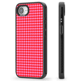 Neon Pink & Red Houndstooth Pattern