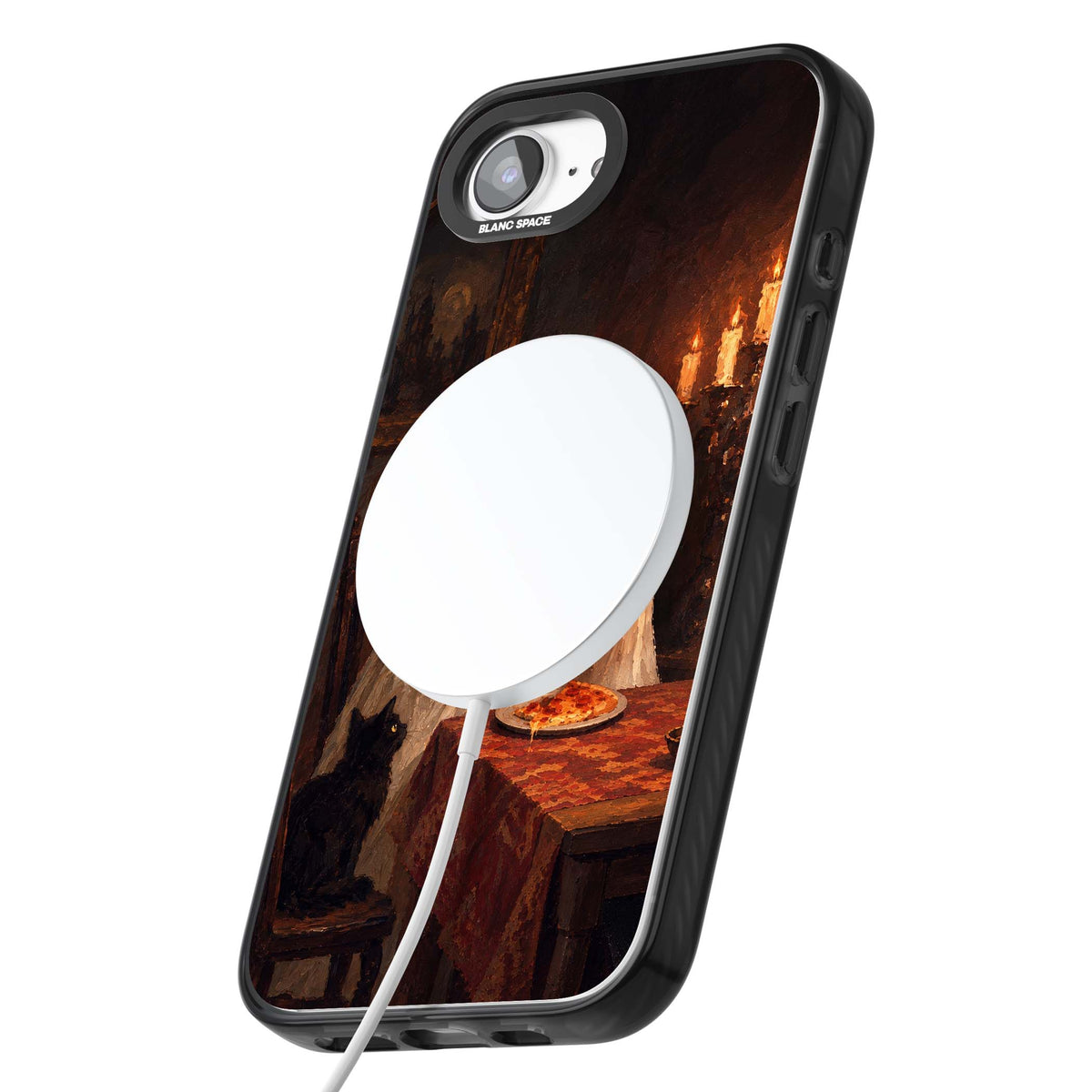 Lonely Night In art iPhone case | Black Impact Magsafe case for iPhone 16e, iPhone 17e