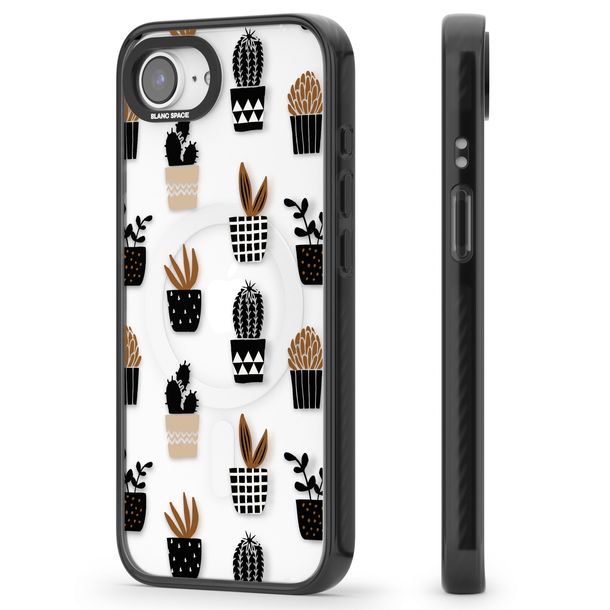 Large Mixed Plants Pattern Clear