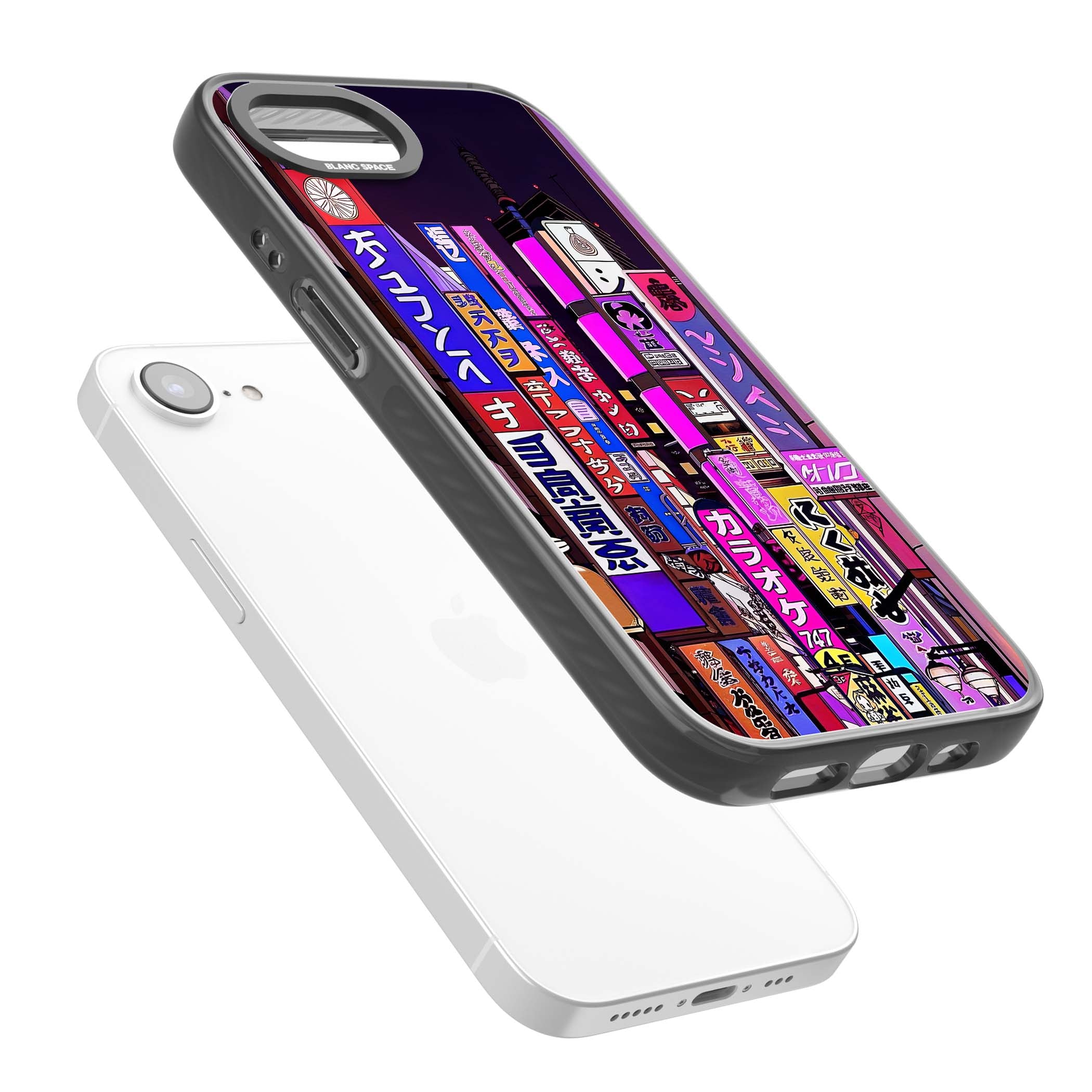 NEON NIGHT anime iPhone case | Black Impact case for iPhone 16e, iPhone 17e