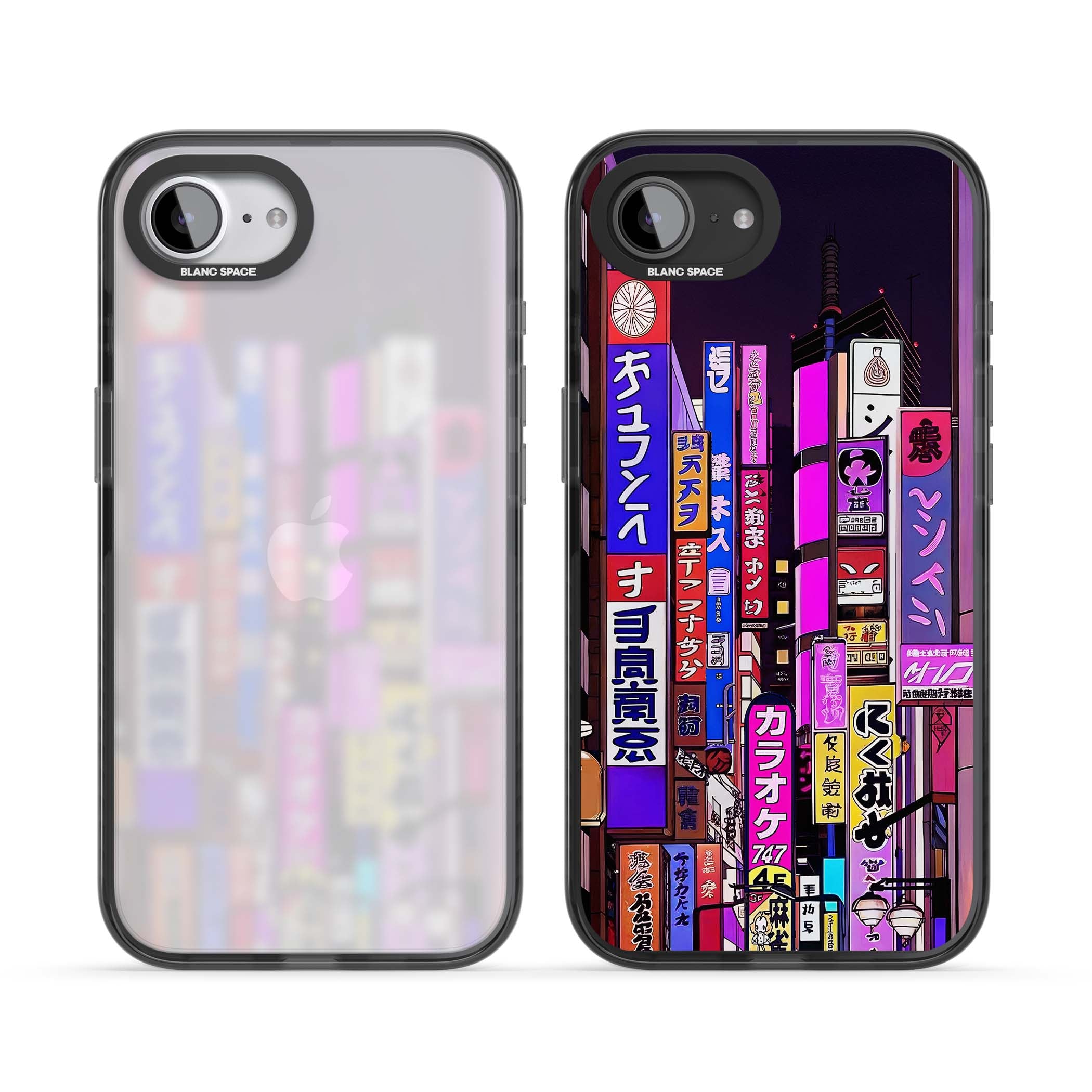 NEON NIGHT anime iPhone case | Black Impact case for iPhone 16e, iPhone 17e