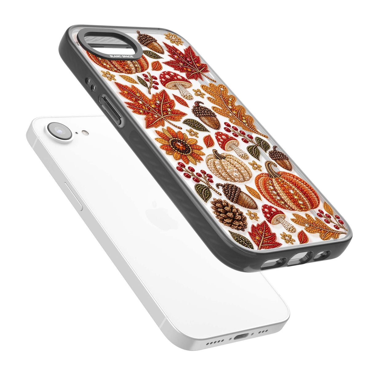 Beaded Autumn iPhone case | Black Impact case for iPhone 16e, iPhone 17e