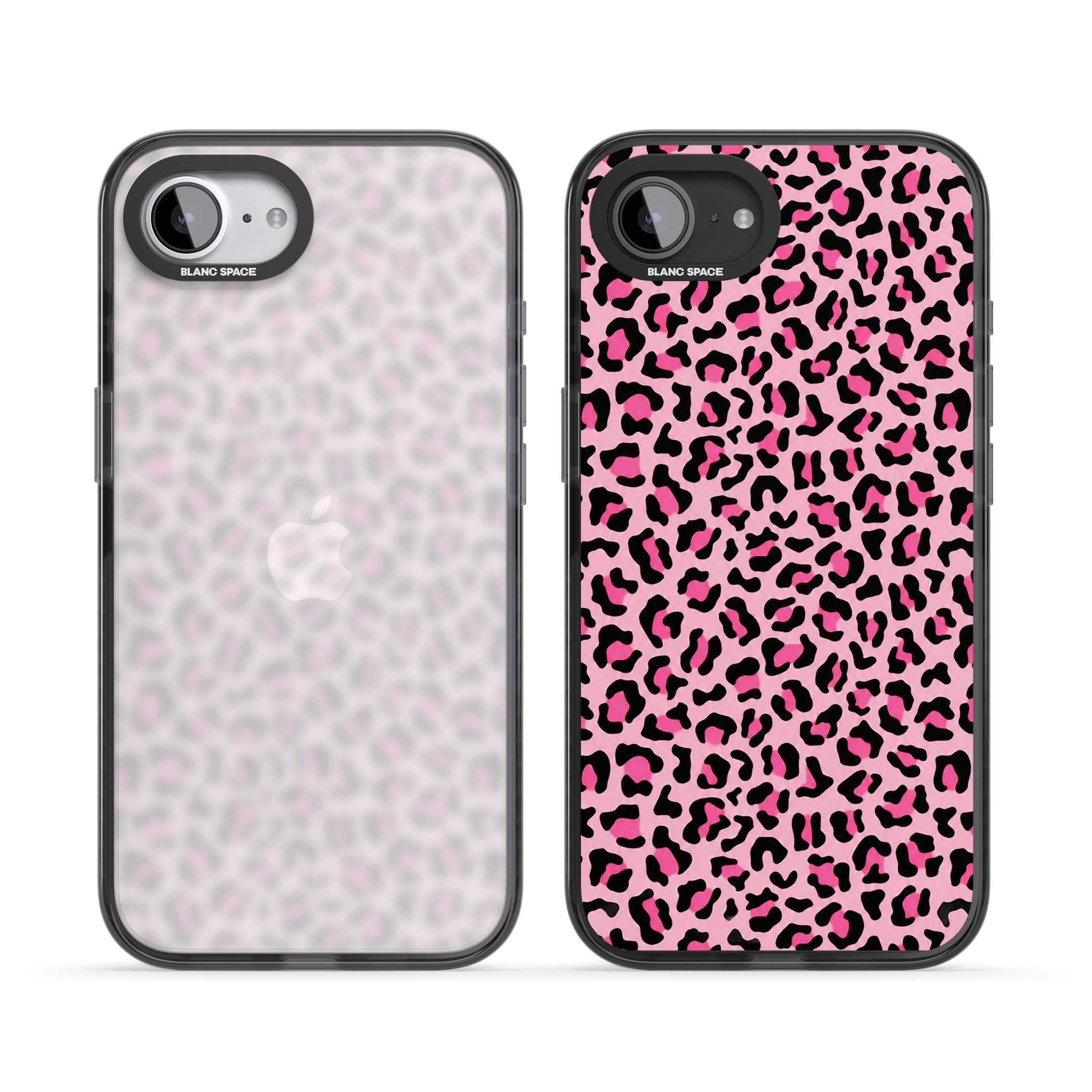 Pink Leopard baddie iPhone case | Black Impact case for iPhone 16e, iPhone 17e
