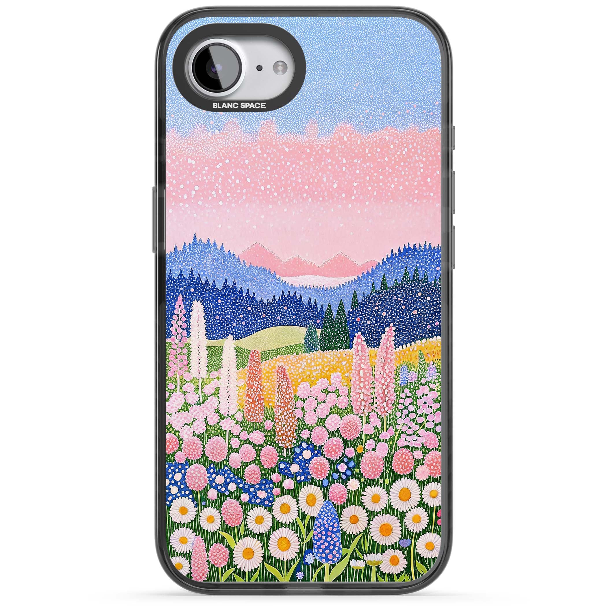 Valley Horizon cottagecore iPhone case | Black Impact case for iPhone 16e, iPhone 17e