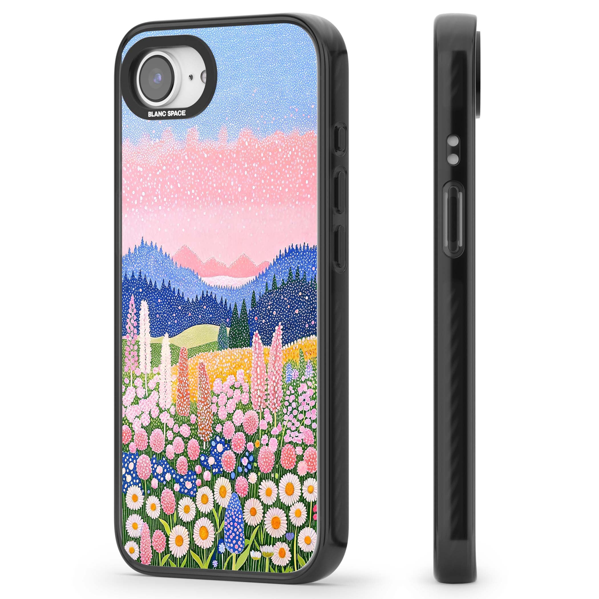 Valley Horizon cottagecore iPhone case | Black Impact case for iPhone 16e, iPhone 17e