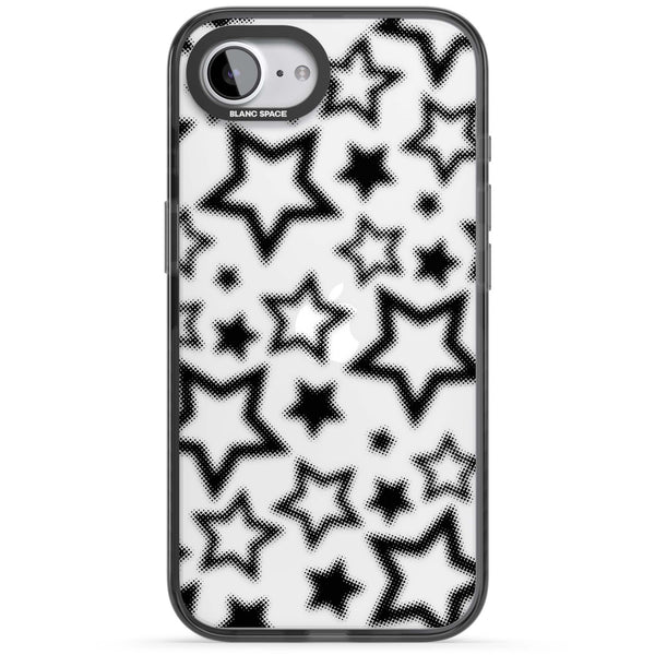 Black Halftone Stars (Clear)