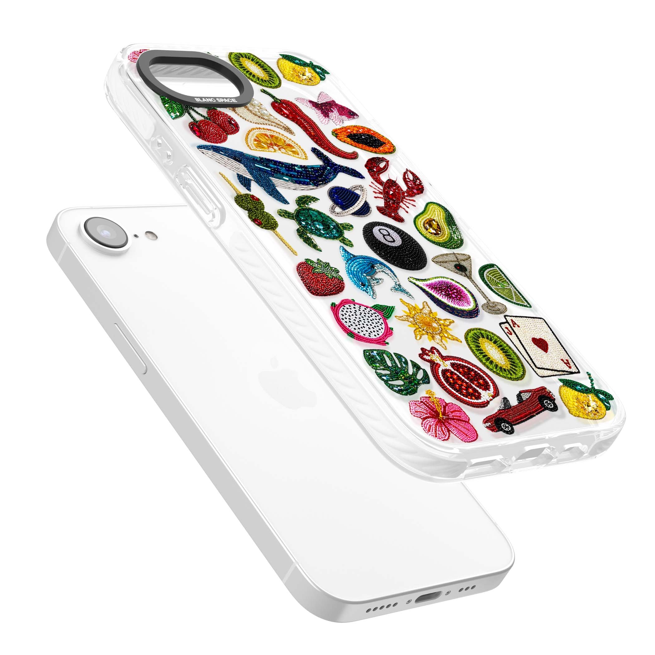 Beaded Mix cute iPhone case | Clear Impact case for iPhone 16e, iPhone 17e
