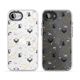 Sweet as Honey Patterns: Bees & Hearts (Clear)