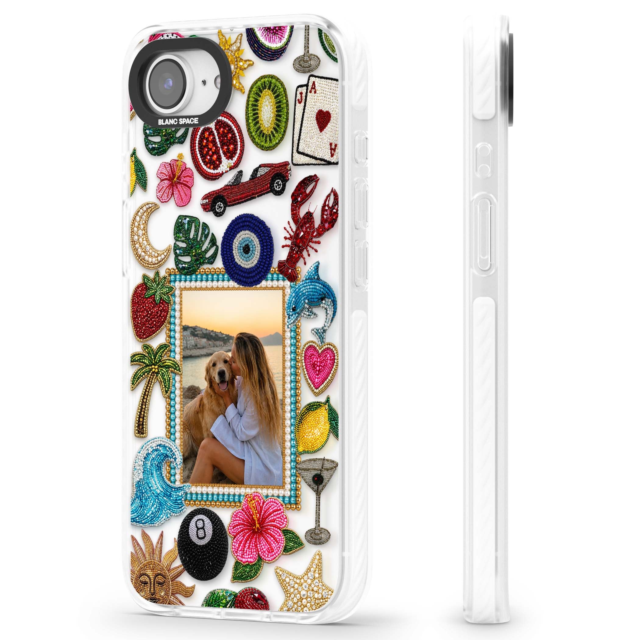 Beaded Photo coastal iPhone case | Clear Impact case for iPhone 16e, iPhone 17e