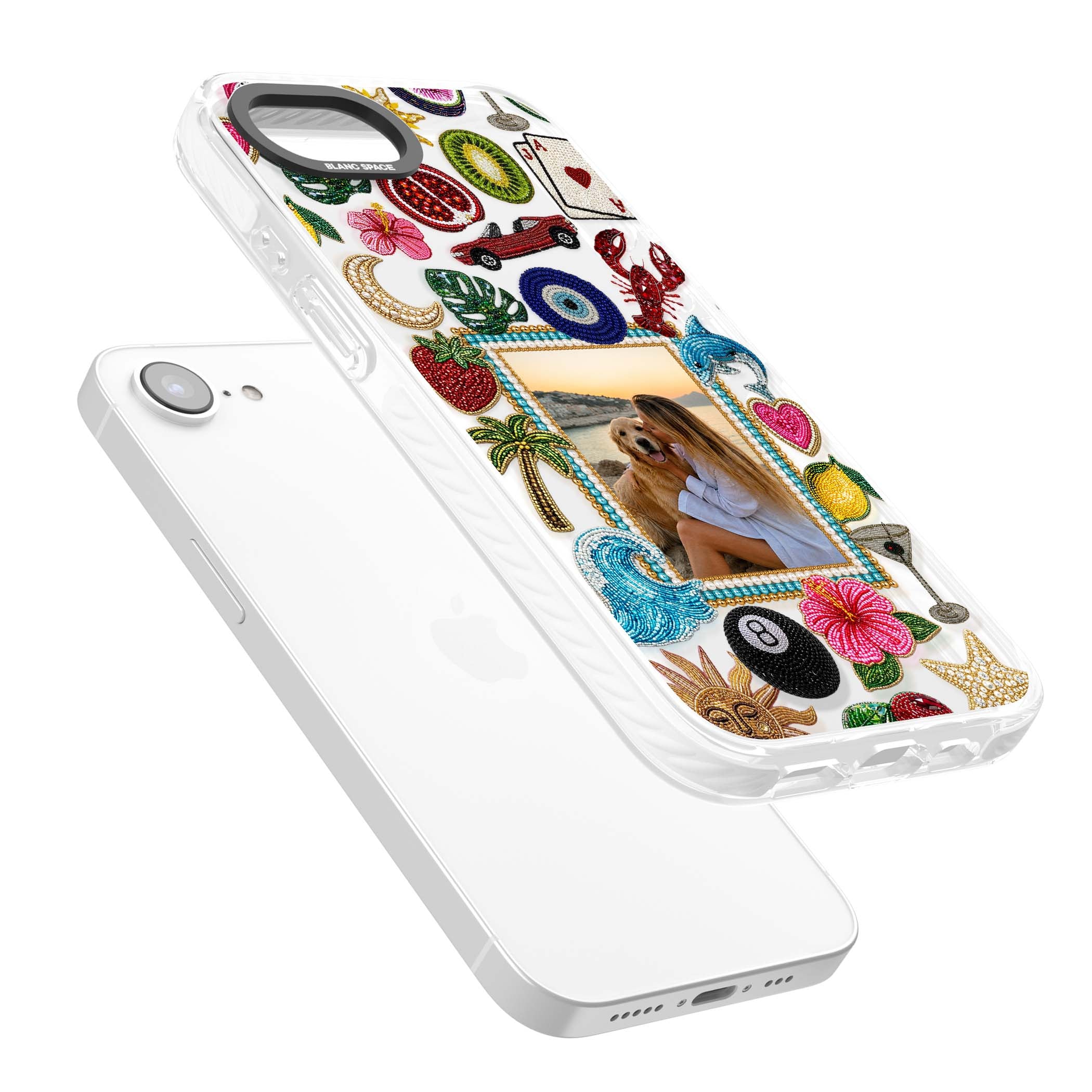Beaded Photo coastal iPhone case | Clear Impact case for iPhone 16e, iPhone 17e