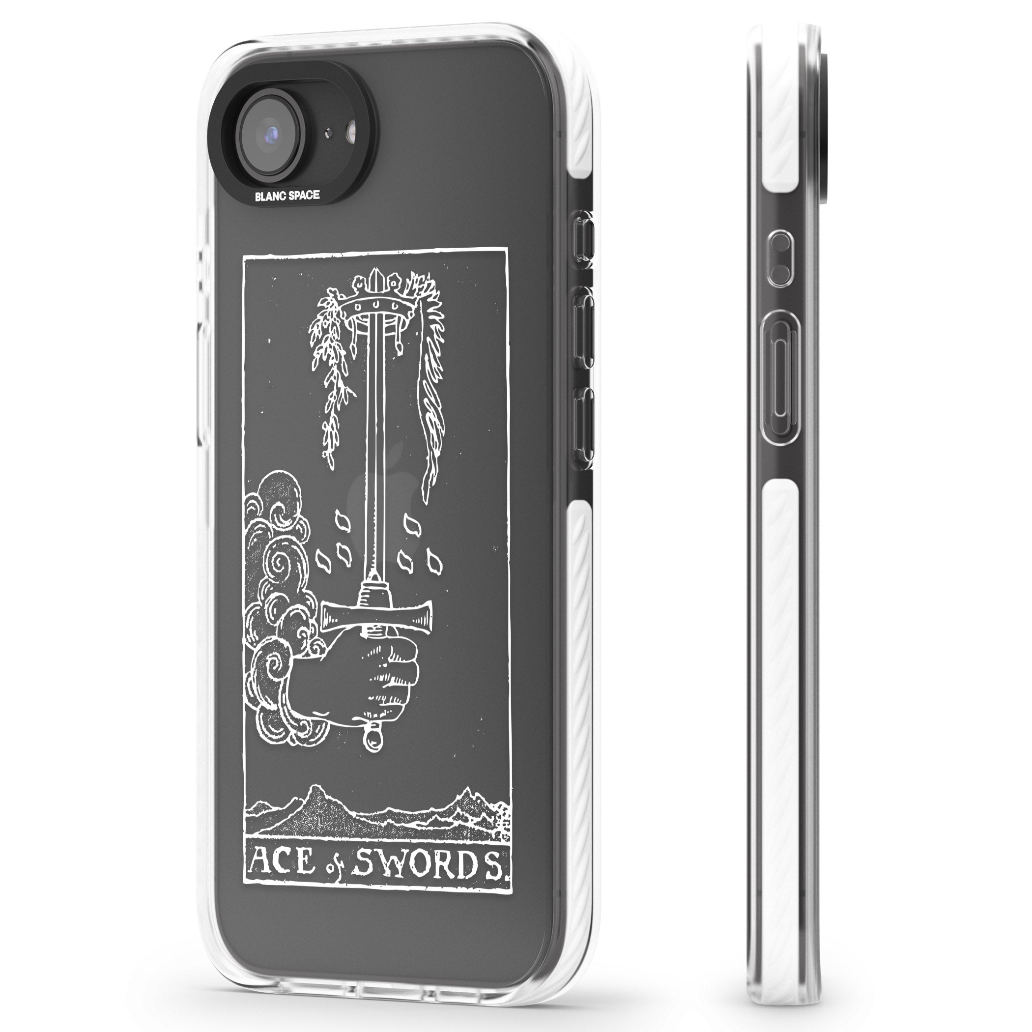 Personalised Ace Of Swords Tarot Card (White)