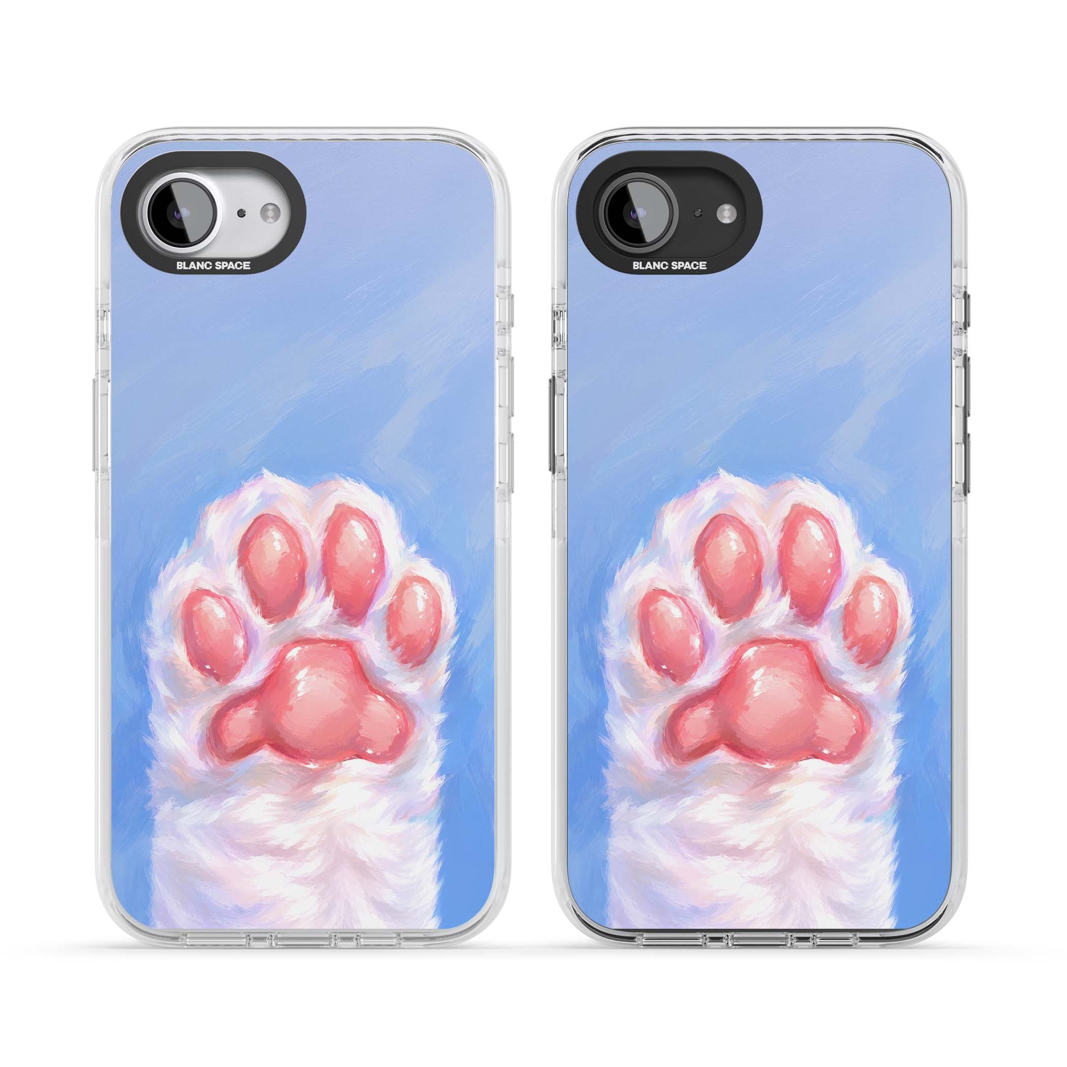 Soft White Paw cute iPhone case | Clear Impact case for iPhone 16e, iPhone 17e