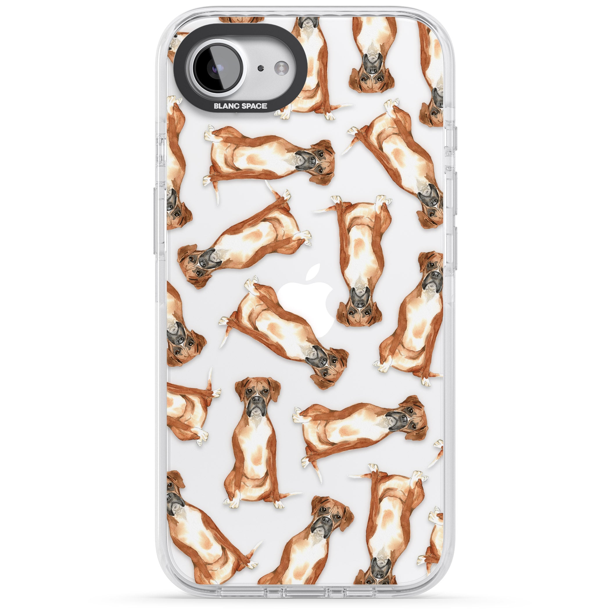 Boxer Watercolor Dog Pattern