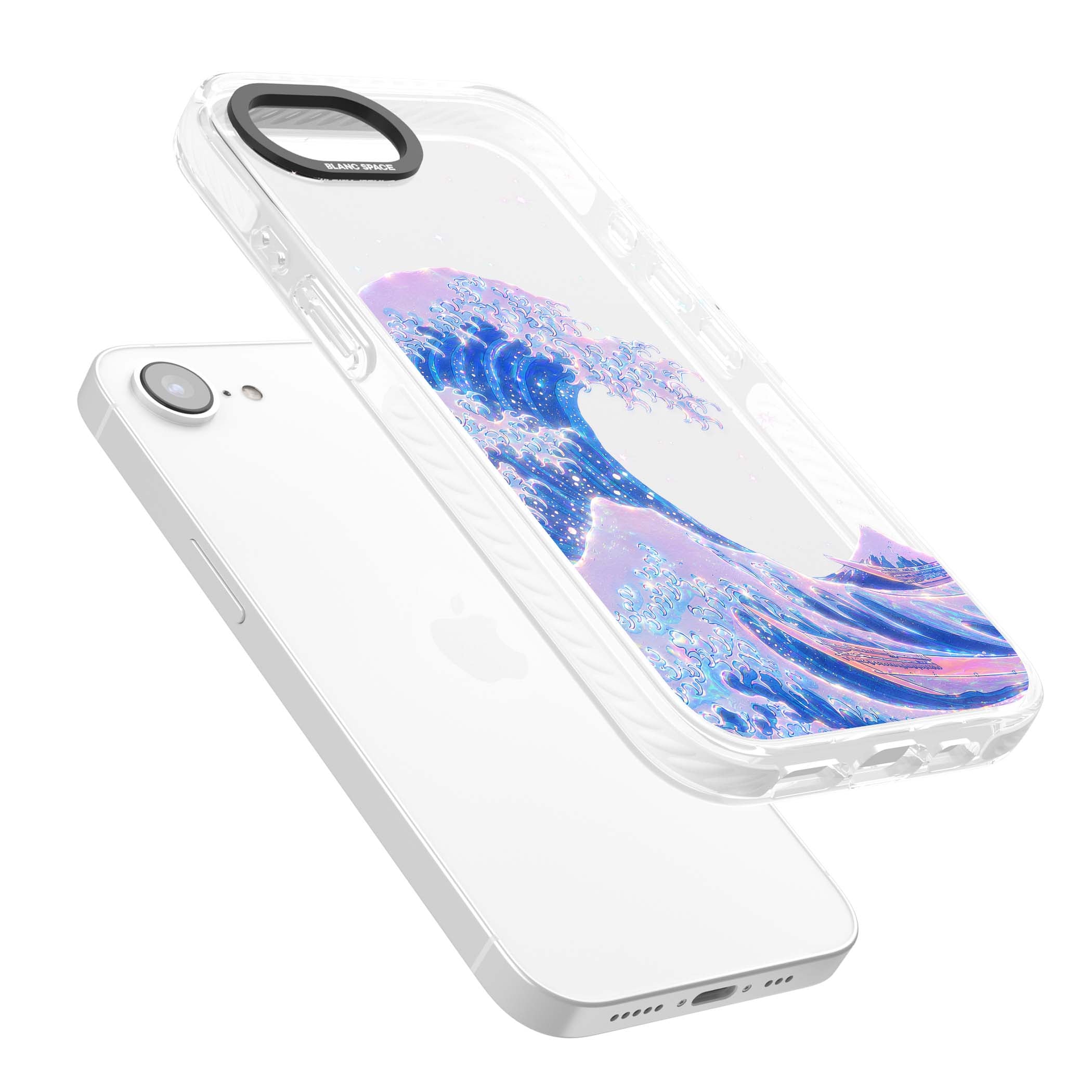 The Great Wave In Opal japanese iPhone case | Clear Impact case for iPhone 16e, iPhone 17e