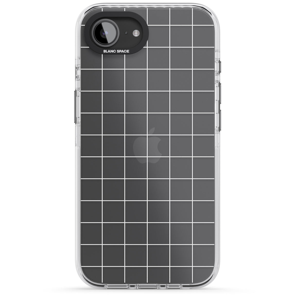 Simplistic Large Grid Pattern White (Transparent)