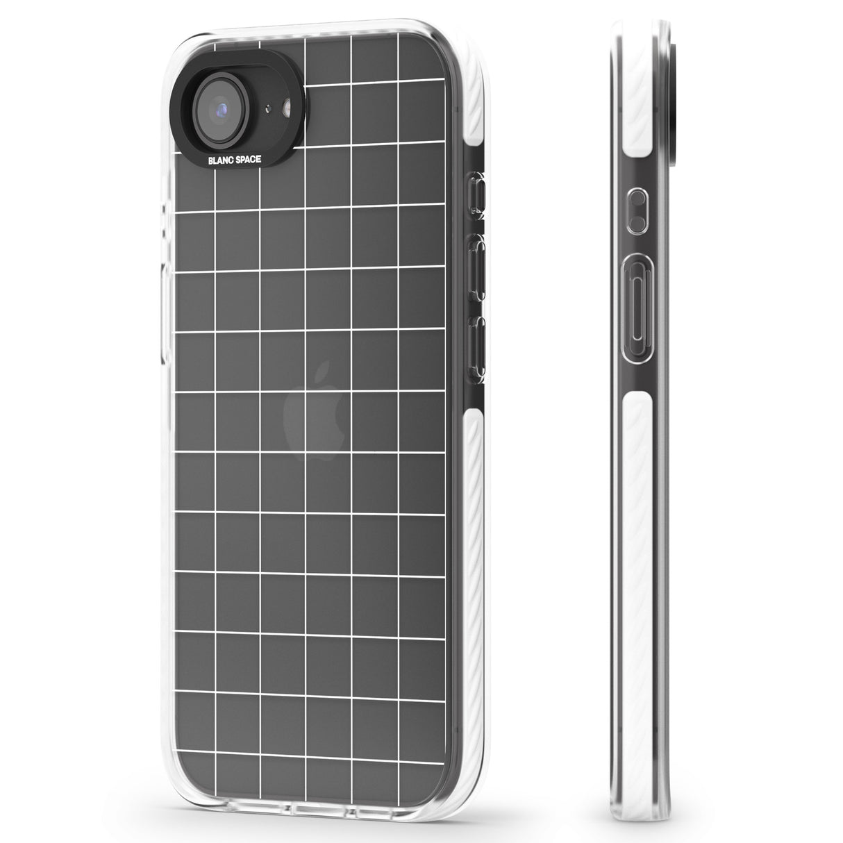Simplistic Large Grid Pattern White (Transparent)